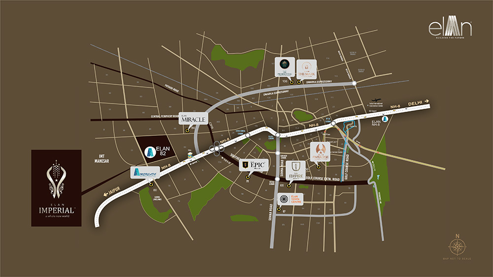 Elan Imperial Sector 82 Gurgaon Location Map