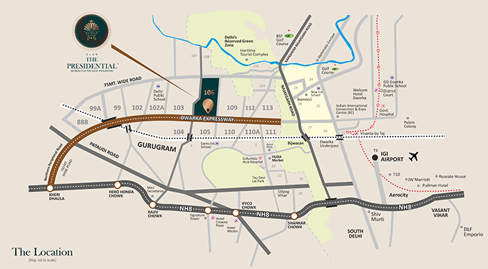 Location of Elan The Presidential